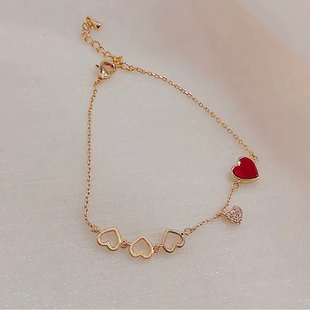 Exquisite gold plated Heart Charm Bracelets for Women Designer Creativity Luxury